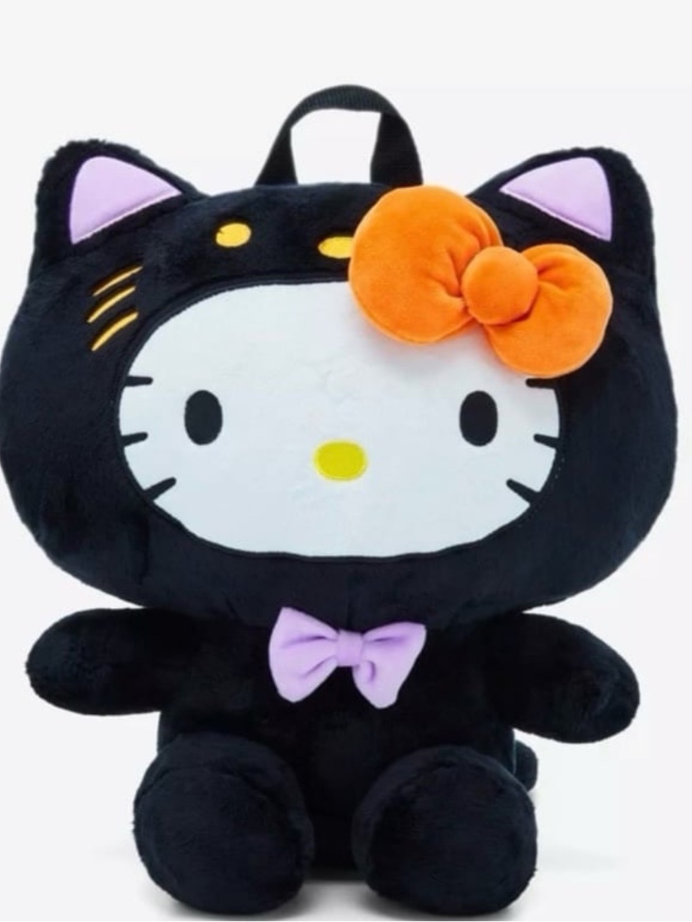 Hello Kitty NWT Halloween Cat Plush 14” Backpack - Picture 5 of 8